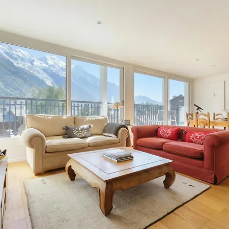 La Vallee Blanche In Balcony & Mont Blanc Views - Happy Apartament